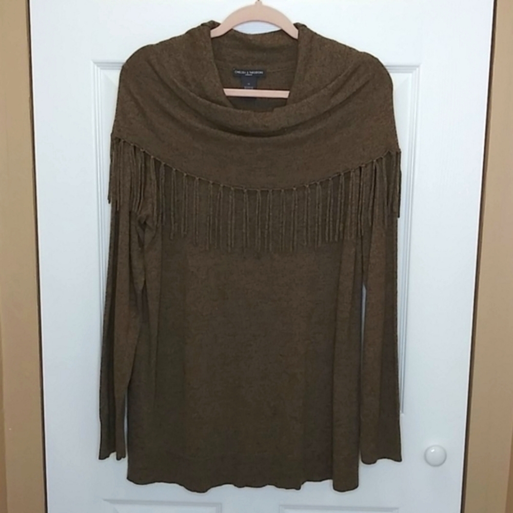 Chelsea & Theodore Cowl Neck Sweater with …